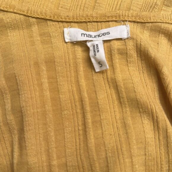 Maurices Mustard Button-Front Ribbed Tank Top - Picture 6 of 7